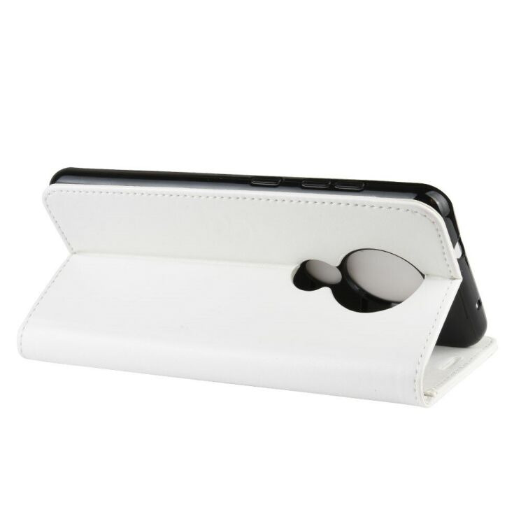 Классический чехол-книжка Deexe Wallet Style для Nokia 6.2 - White: фото 8 из 8