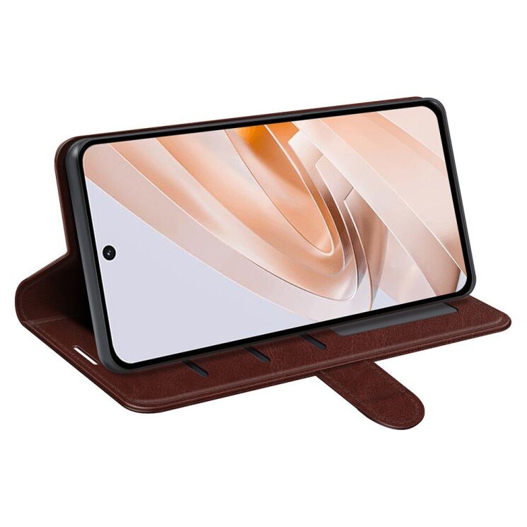 Чехол-книжка Deexe Wallet Style для Xiaomi Redmi 13 - Brown: фото 3 из 6
