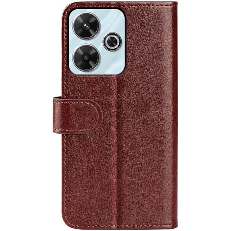 Чехол-книжка Deexe Wallet Style для Xiaomi Redmi 13 - Brown: фото 5 из 6