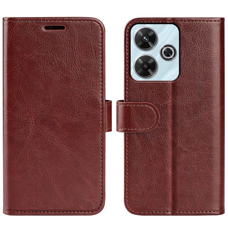 Чехол-книжка Deexe Wallet Style для Xiaomi Redmi 13 - Brown: фото 1 из 6