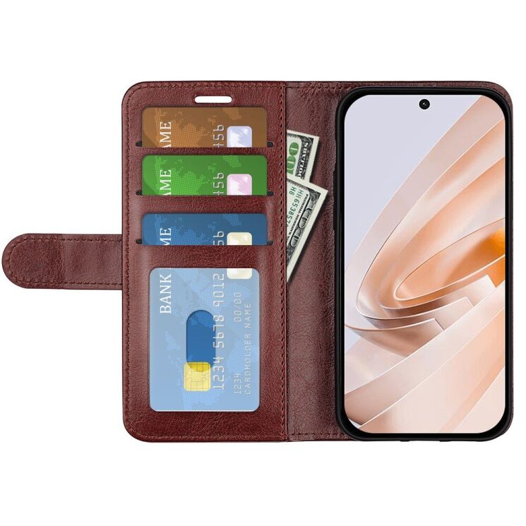 Чехол-книжка Deexe Wallet Style для Xiaomi Redmi 13 - Brown: фото 2 из 6