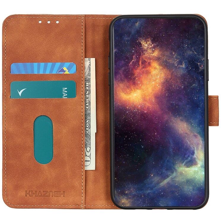 Чохол-книжка KHAZNEH Retro Wallet для Motorola Moto G06 - Brown: фото 3 з 8