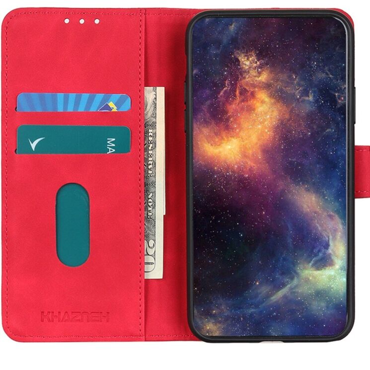 Чехол-книжка KHAZNEH Retro Wallet для Xiaomi Redmi A3 - Red: фото 3 из 7