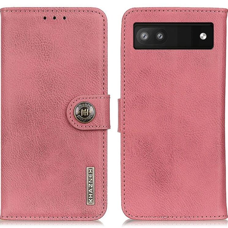 Чехол-книжка KHAZNEH Wallet Cover для Google Pixel 7a - Pink: фото 1 из 9