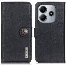 Чехол-книжка KHAZNEH Wallet Cover для Xiaomi Redmi Note 14 4G - Black: фото 1 из 7