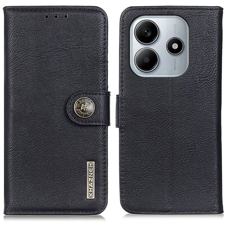 Чохол-книжка KHAZNEH Wallet Cover для Xiaomi Redmi Note 14 4G - Black: фото 1 з 7