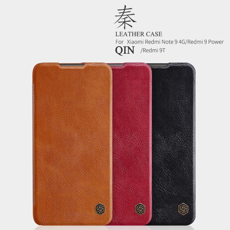 Чехол-книжка NILLKIN Qin Series для Xiaomi Redmi 9T - Black: фото 7 из 17