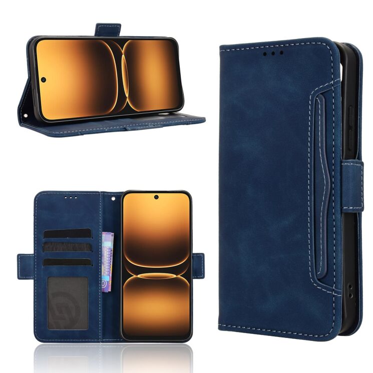 Чехол-книжка с карманами Deexe Wallet Stand для Infinix Smart 20 - Blue (411201L) Чехол-книжка с карманами Deexe Wallet Stand для Infinix Smart 20 - Blue: фото 7 из 15