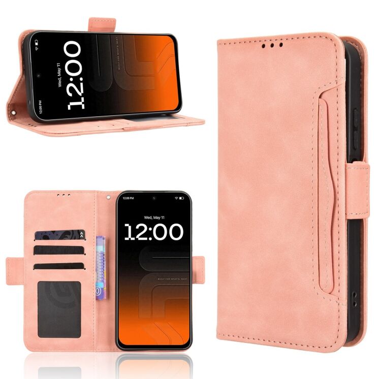 Чехол-книжка с карманами Deexe Wallet Stand для TECNO Pova 8 - Pink (432304P) Чехол-книжка с карманами Deexe Wallet Stand для TECNO Pova 8 - Pink: фото 8 из 17