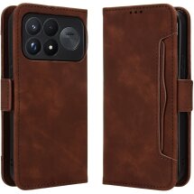 Чохол-книжка з кишеньками Deexe Wallet Stand для Xiaomi Poco F9 Ultra - Brown: фото 1 з 17