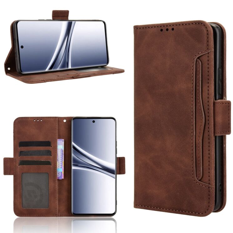 Чохол-книжка з кишеньками Deexe Wallet Stand для Xiaomi Redmi Note 15 (4G/5G) / Poco M8 5G - Brown: фото 8 з 17