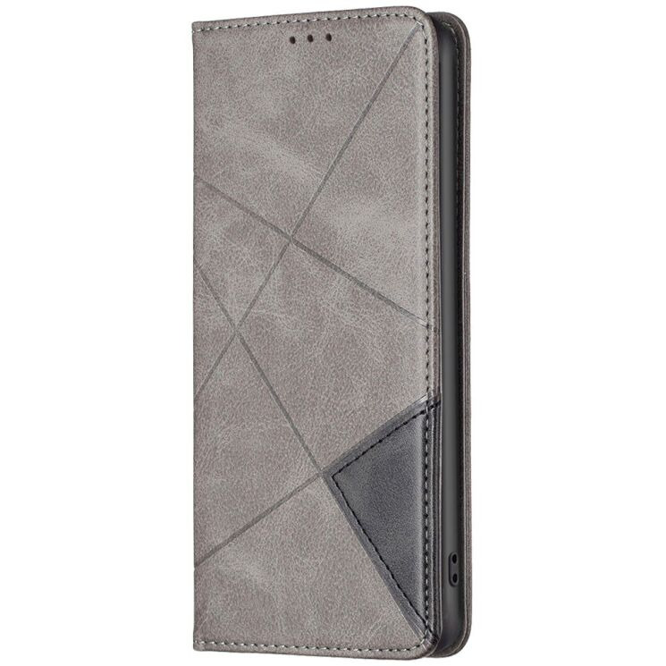 Чехол-книжка с карманами UniCase Geometric Pattern для Xiaomi Redmi Note 15 (4G/5G) / Poco M8 - Grey: фото 2 из 10