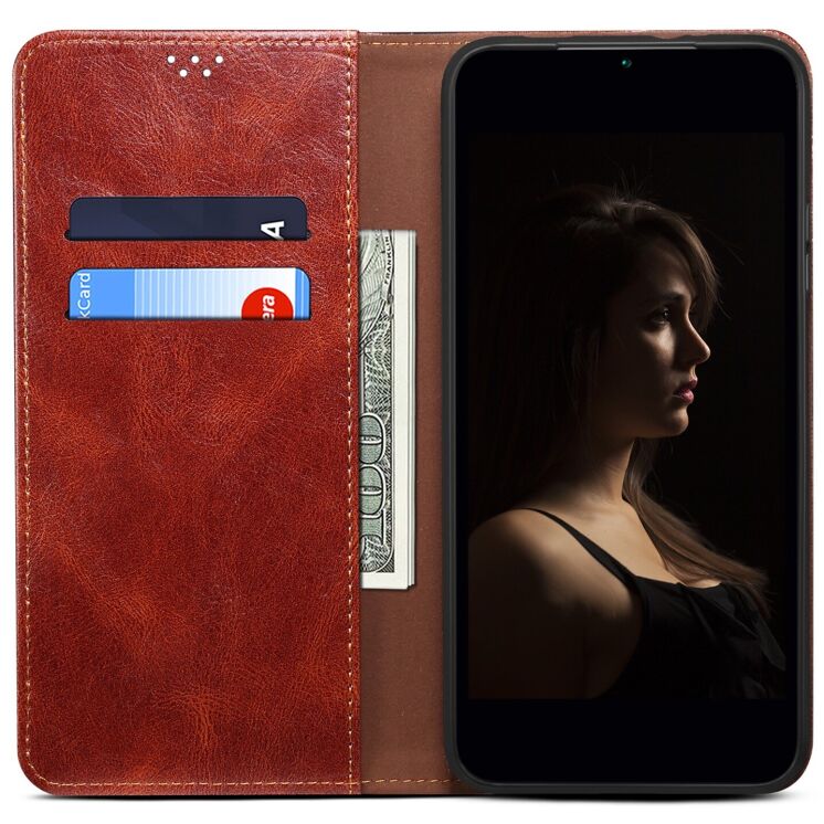 Чохол-книжка з кишеньками UniCase Leather Wallet для OnePlus Nord 5 / Ace 5 Ultra - Brown: фото 2 з 8