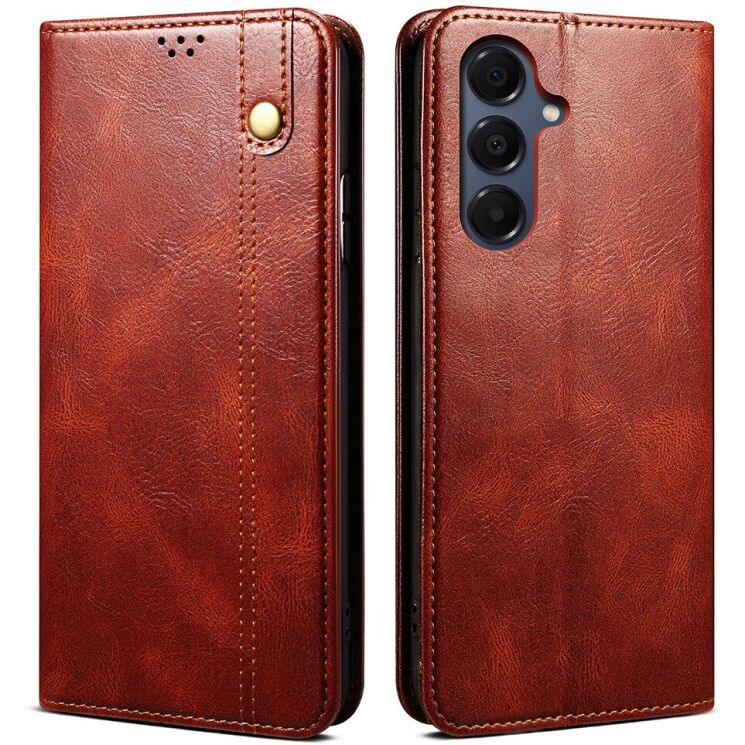 Чехол-книжка с карманами UniCase Leather Wallet для Samsung Galaxy A37 (A376) - Brown: фото 1 из 8