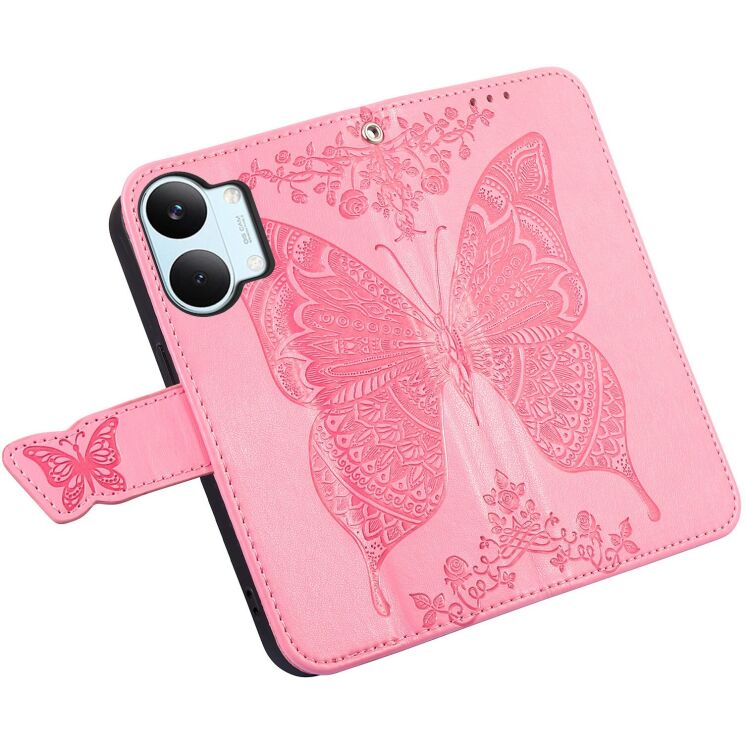 Чехол-книжка с рисунком UniCase Butterfly Pattern для Xiaomi Poco X8 Pro Max - Pink: фото 3 из 10