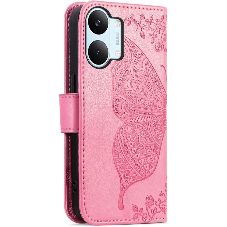 Чехол-книжка с рисунком UniCase Butterfly Pattern для Xiaomi Poco X8 Pro Max - Pink: фото 6 из 10