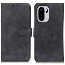 Чехол-книжка с застежкой KHAZNEH Retro Wallet для OnePlus 15R / Ace 6 / Ace 6T - Black: фото 1 из 6