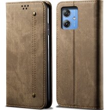 Чехол-книжка UniCase Jeans Wallet для Motorola G55 - Khaki: фото 1 из 6