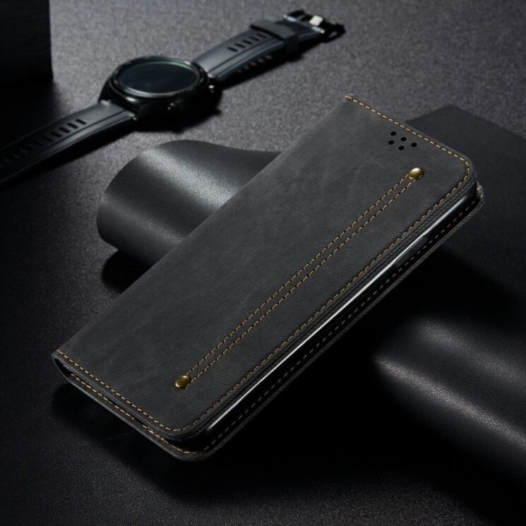 Чохол-книжка UniCase Jeans Wallet для Motorola Moto G75 - Black: фото 6 з 6