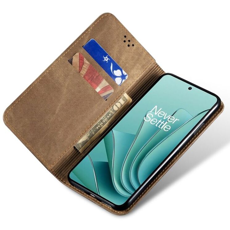 Чехол-книжка UniCase Jeans Wallet для OnePlus Nord CE 4 Lite - Khaki: фото 2 из 6