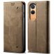 Чехол-книжка UniCase Jeans Wallet для OnePlus Nord CE 4 Lite - Khaki (382305K). Фото 1 из 6