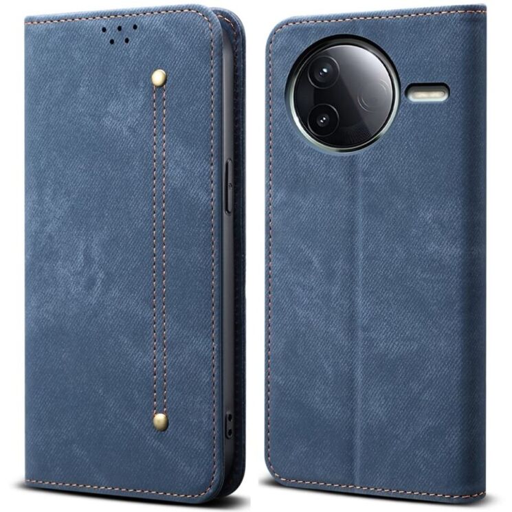 Чохол-книжка UniCase Jeans Wallet для Xiaomi Poco F7 Pro - Blue: фото 1 з 7