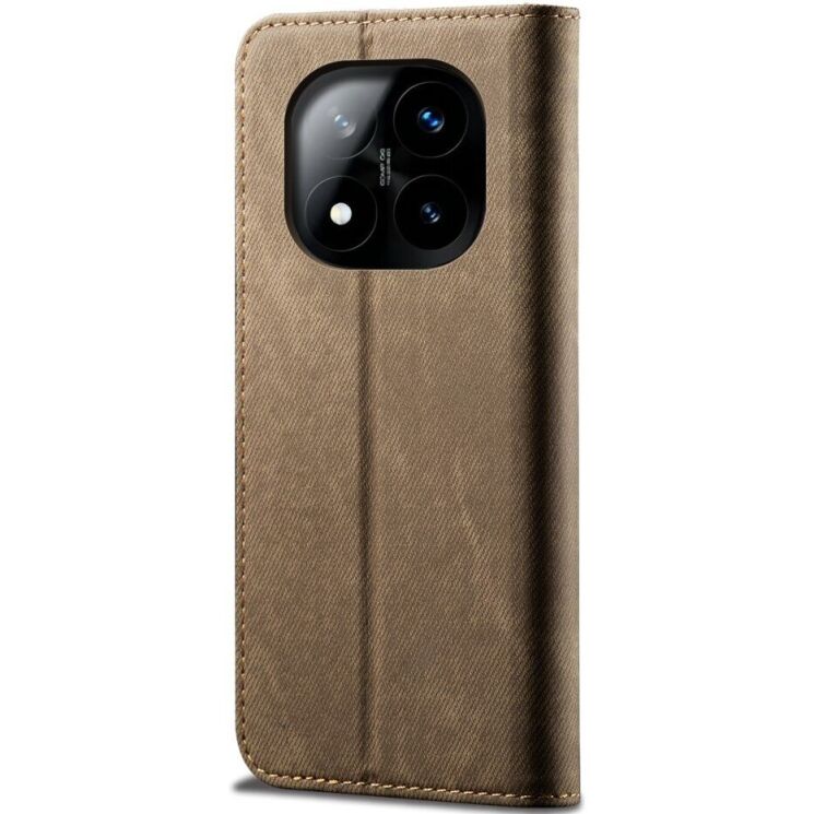 Чехол-книжка UniCase Jeans Wallet для Xiaomi Redmi Note 14 Pro Plus - Khaki: фото 3 из 6