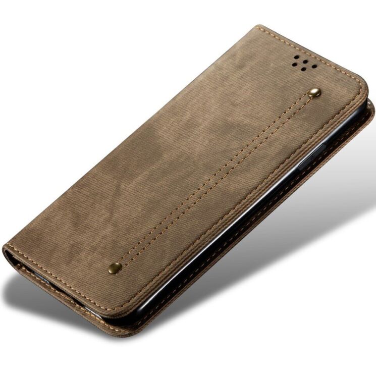 Чехол-книжка UniCase Jeans Wallet для Xiaomi Redmi Note 14 Pro Plus - Khaki: фото 4 из 6