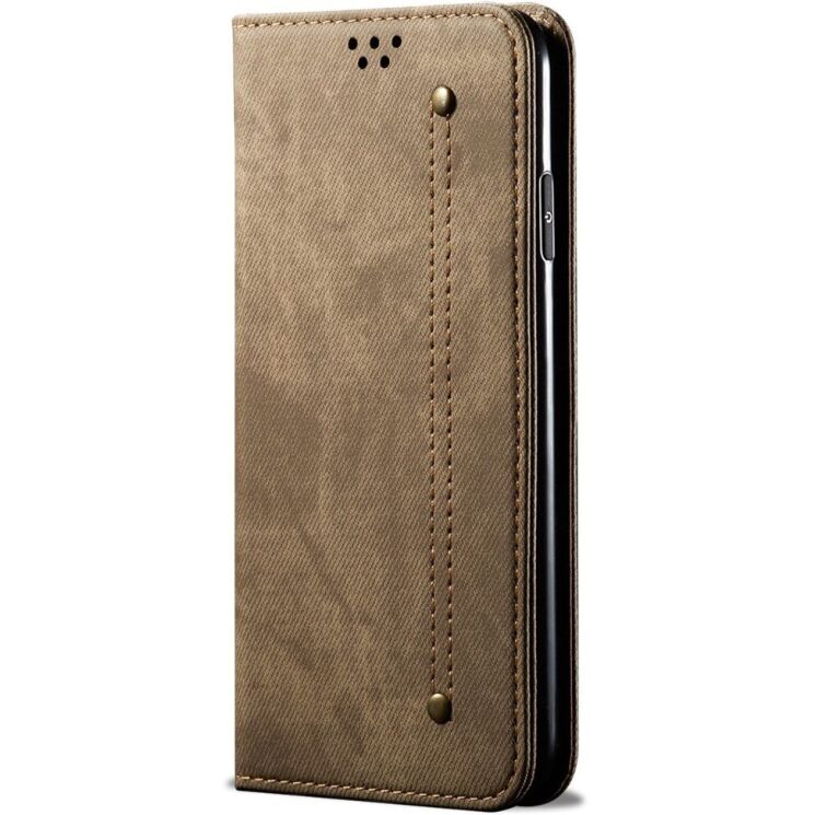 Чехол-книжка UniCase Jeans Wallet для Xiaomi Redmi Note 14 Pro Plus - Khaki: фото 2 из 6