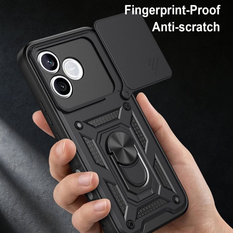 Чехол с защитой камеры Deexe Armor Shield для Honor 600 Lite - Black: фото 7 из 9