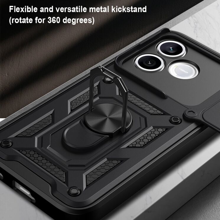 Чехол с защитой камеры Deexe Armor Shield для Honor 600 Lite - Black: фото 8 из 9