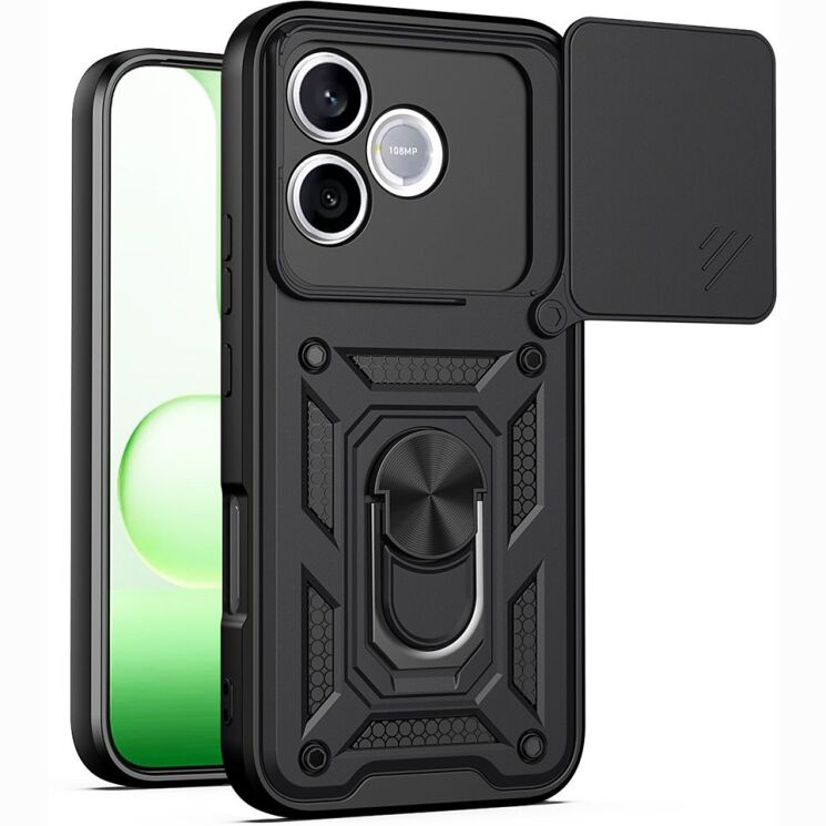 Чехол с защитой камеры Deexe Armor Shield для Honor 600 Lite - Black: фото 1 из 9