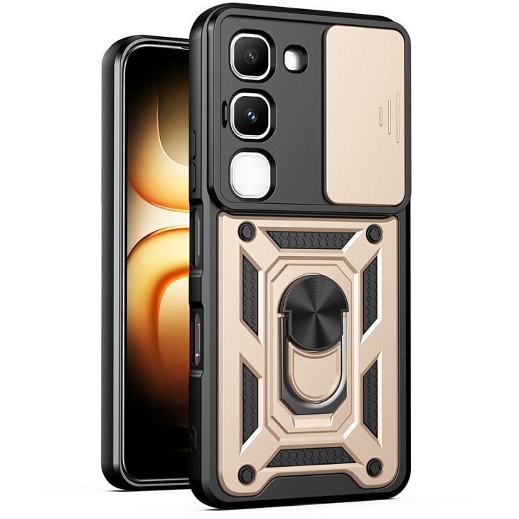 Чохол із захистом камери Deexe Armor Shield для Infinix Hot 70 Pro - Gold (331104F) Чохол із захистом камери Deexe Armor Shield для Infinix Hot 70 Pro - Gold: фото 1 з 9