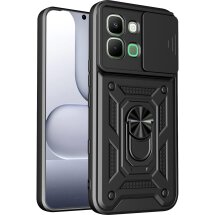 Чехол с защитой камеры Deexe Armor Shield для Infinix Note Edge - Black: фото 1 из 9