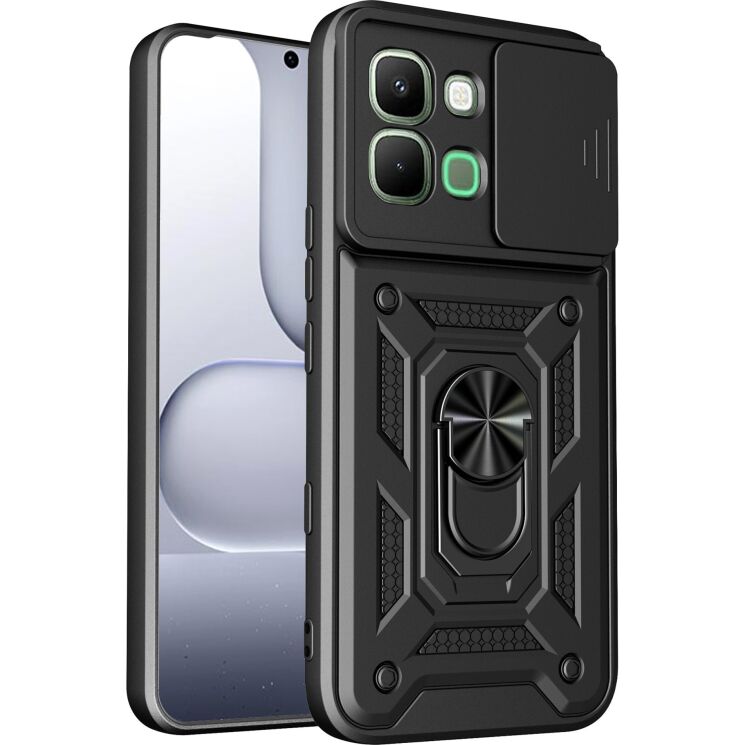 Чохол із захистом камери Deexe Armor Shield для Infinix Note Edge - Black: фото 1 з 9