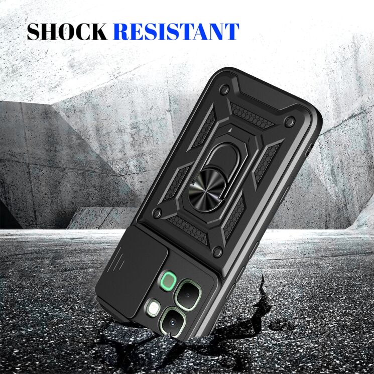 Чехол с защитой камеры Deexe Armor Shield для Infinix Note Edge - Silver: фото 4 из 9