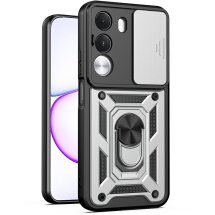Чохол із захистом камери Deexe Armor Shield для Realme C100i / C100x - Silver: фото 1 з 10