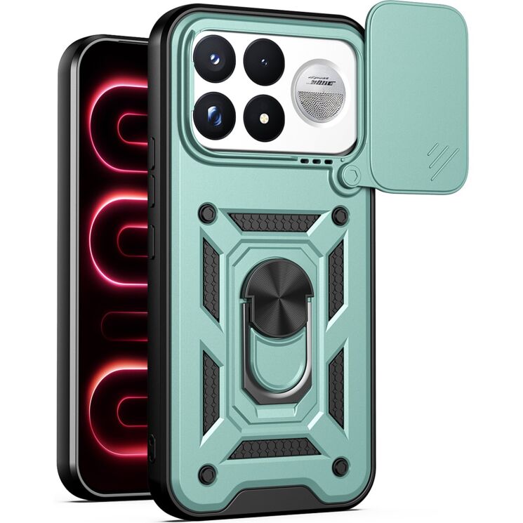 Чохол із захистом камери Deexe Armor Shield для Xiaomi Poco F9 Ultra - Green (430129G) Чохол із захистом камери Deexe Armor Shield для Xiaomi Poco F9 Ultra - Green: фото 1 з 9