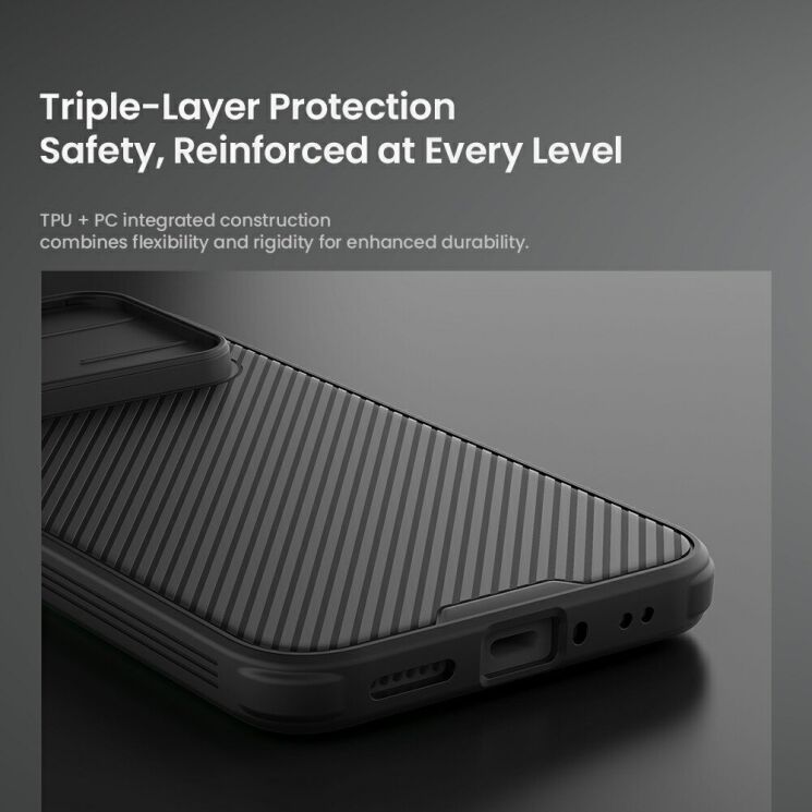 Чехол со шторкой для камеры NILLKIN CamShield Pro для Xiaomi Redmi Note 17 Pro Max - Transparent Black (430521TB) Чехол со шторкой для камеры NILLKIN CamShield Pro для Xiaomi Redmi Note 17 Pro Max - Transparent Black: фото 8 из 14