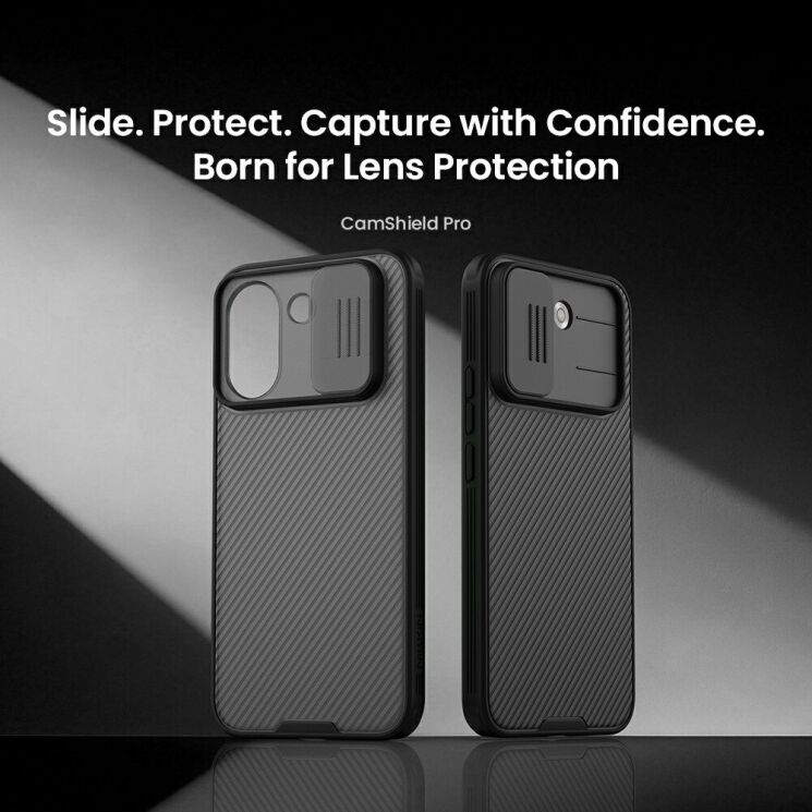 Чехол со шторкой для камеры NILLKIN CamShield Pro для Xiaomi Redmi Note 17 Pro Max - Transparent Black (430521TB) Чехол со шторкой для камеры NILLKIN CamShield Pro для Xiaomi Redmi Note 17 Pro Max - Transparent Black: фото 5 из 14