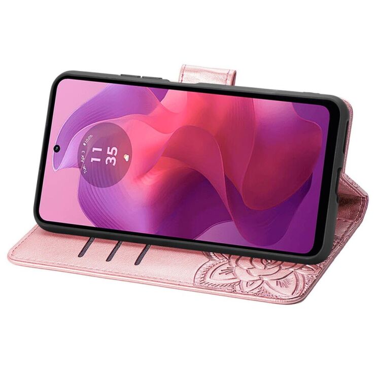 Чехол UniCase Butterfly Pattern для Motorola Moto G24 / G04 / G04s / E14 - Rose Gold: фото 3 из 8