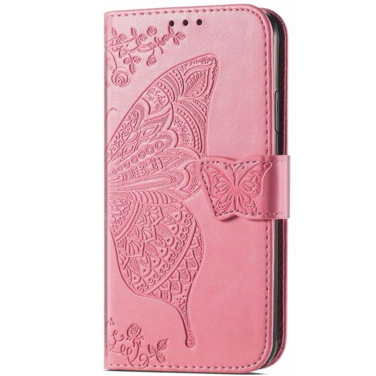 Чехол-книжка с рисунком UniCase Butterfly Pattern для Motorola Moto G52 / G82 - Pink: фото 4 из 8
