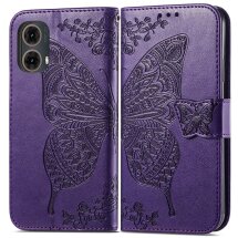 Чехол UniCase Butterfly Pattern для Motorola Moto G85 - Dark Purple: фото 1 из 6