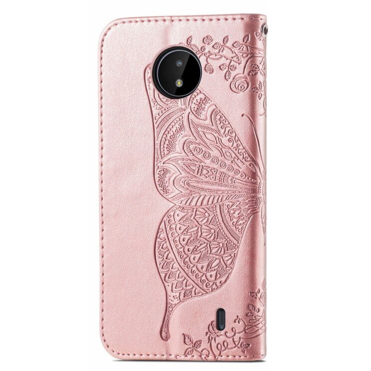 Чохол UniCase Butterfly Pattern для Nokia C10 / C20 - Rose Gold: фото 5 з 12