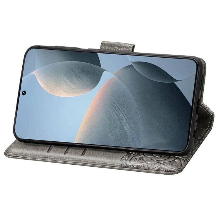 Чехол UniCase Butterfly Pattern для Xiaomi Poco X6 Pro - Grey: фото 3 из 5