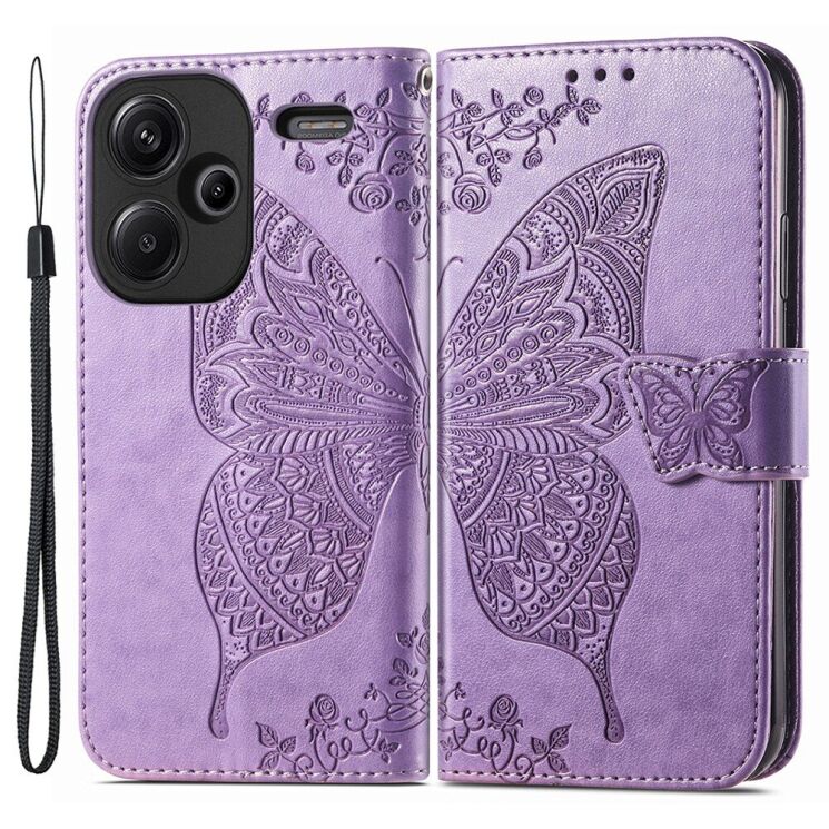 Чехол UniCase Butterfly Pattern для Xiaomi Redmi Note 13 Pro+ - Light Purple: фото 1 из 6