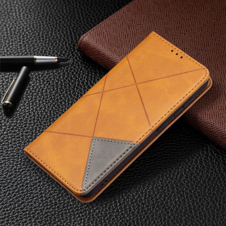 Чехол UniCase Geometric Pattern для Samsung Galaxy S21 FE (G990) - Brown: фото 5 из 11