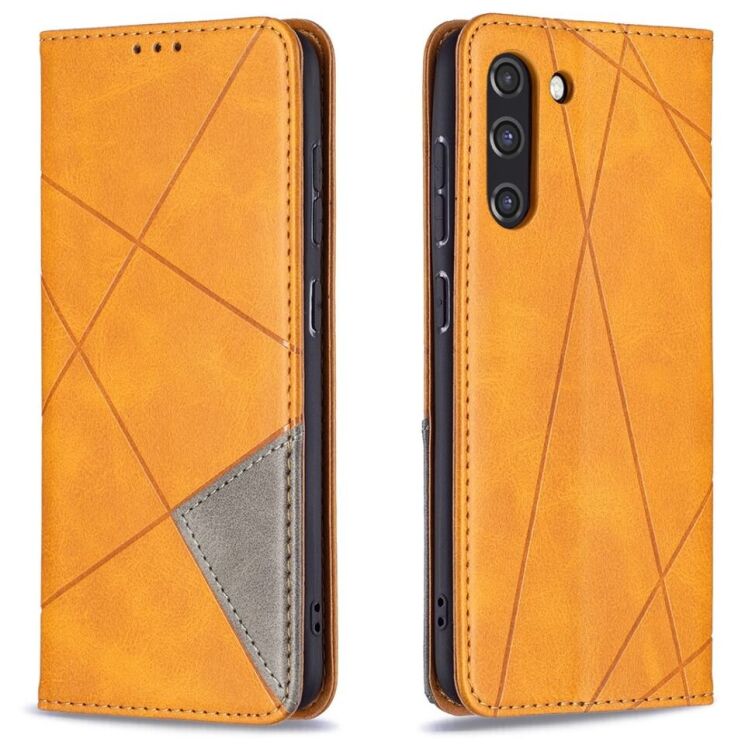Чехол UniCase Geometric Pattern для Samsung Galaxy S21 FE (G990) - Brown: фото 2 из 11