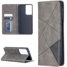 Чехол UniCase Geometric Pattern для Samsung Galaxy S21 Ultra (G998) - Grey: фото 1 из 9