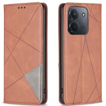 Чохол UniCase Geometric Pattern для Xiaomi Redmi 15C / Poco C85 - Brown: фото 1 з 9